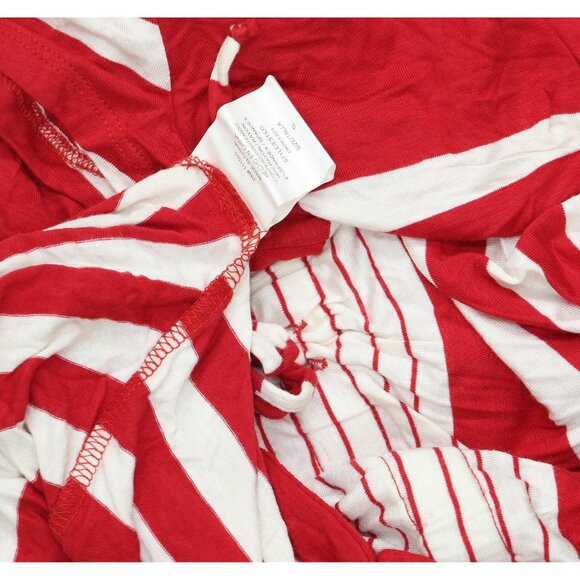 NWT As U Wish Juniors Striped Drawstring T-Shirt Dress Red Stripe S - Picture 7 of 7